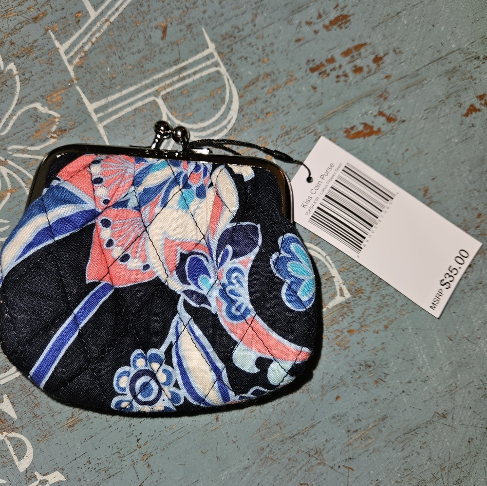 Vera Bradley Kiss Coin Purse NEW